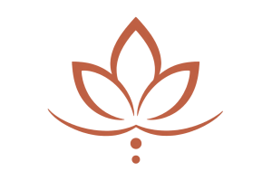 icône lotus terracotta minimaliste